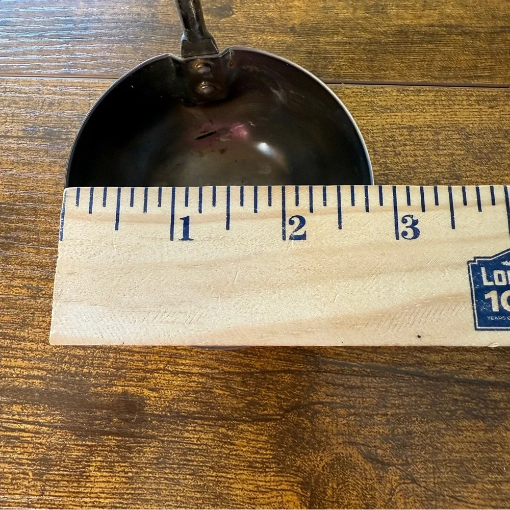 Vintage Ladle Stainless with White Plastic Handle 10” X ‎ 3” Retro Serving Spoon